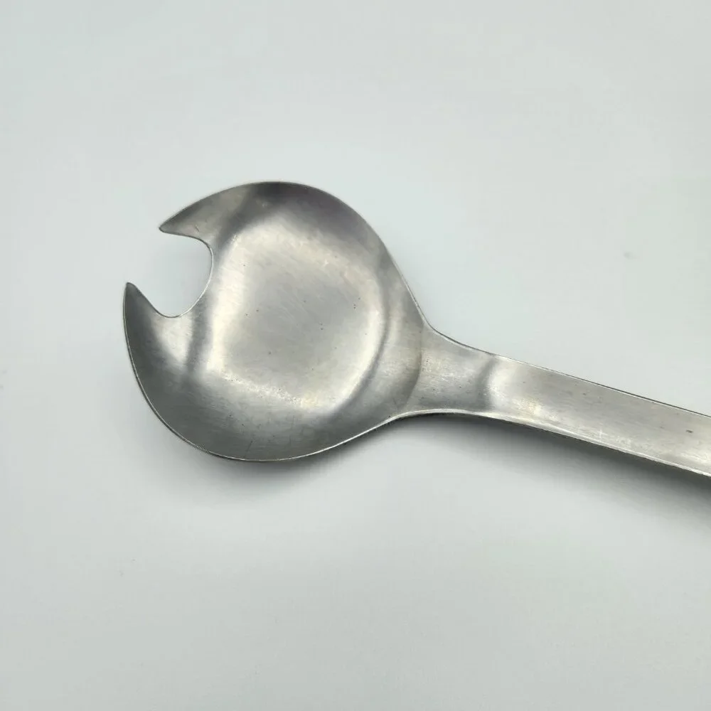 Vintage‎ Mid Century Modern Stainless Steel Salad Serving Fork Spoon Japan